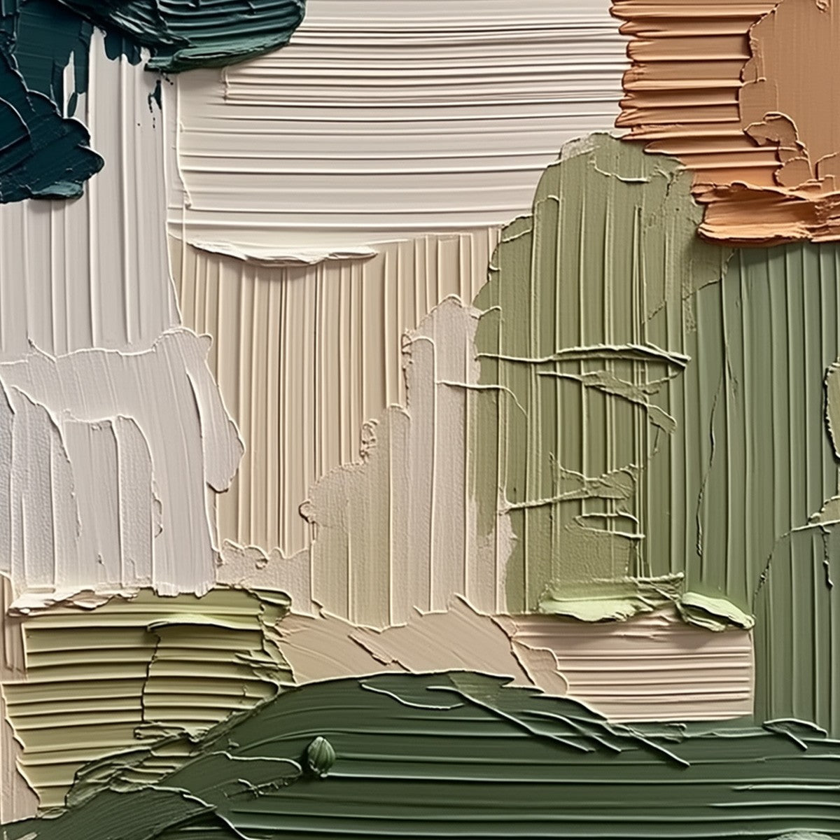EARTHEN STRATA: Textured Wabi Sabi Abstract Impasto Wall Art - Image 5