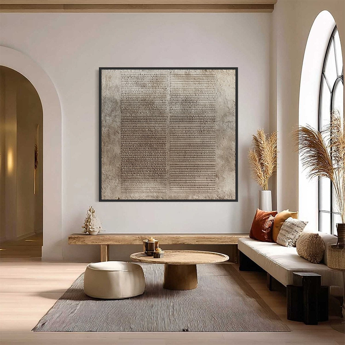 EARTHEN TABLET: Textured Wabi Sabi Minimalist Abstract Painting - Image 2