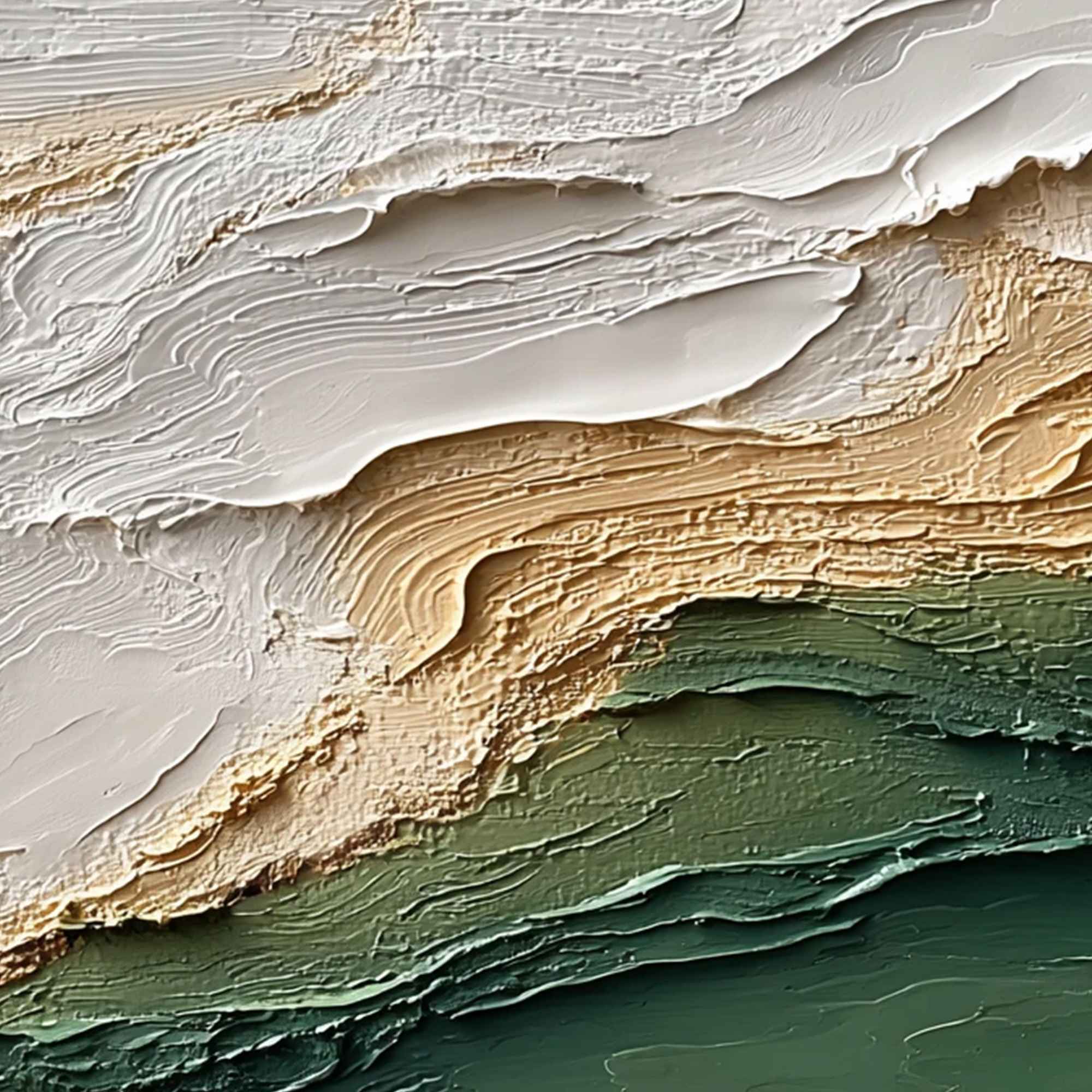 EARTHEN TIDE: Large Textured Wabi Sabi Abstract Landscape Painting - Image 5