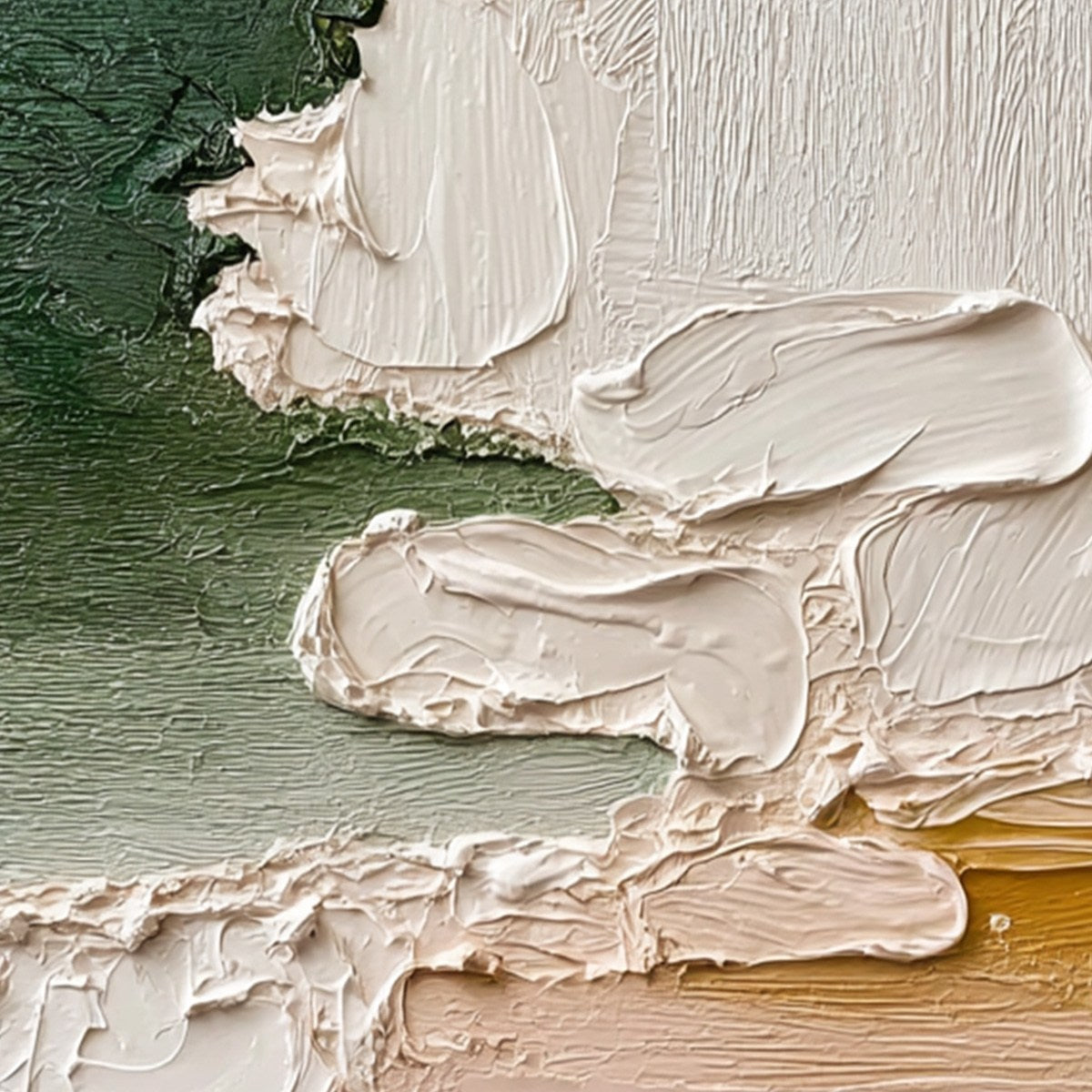 EARTHEN VEIL: Textured Abstract Earth Tone Impasto Wall Art - Image 5