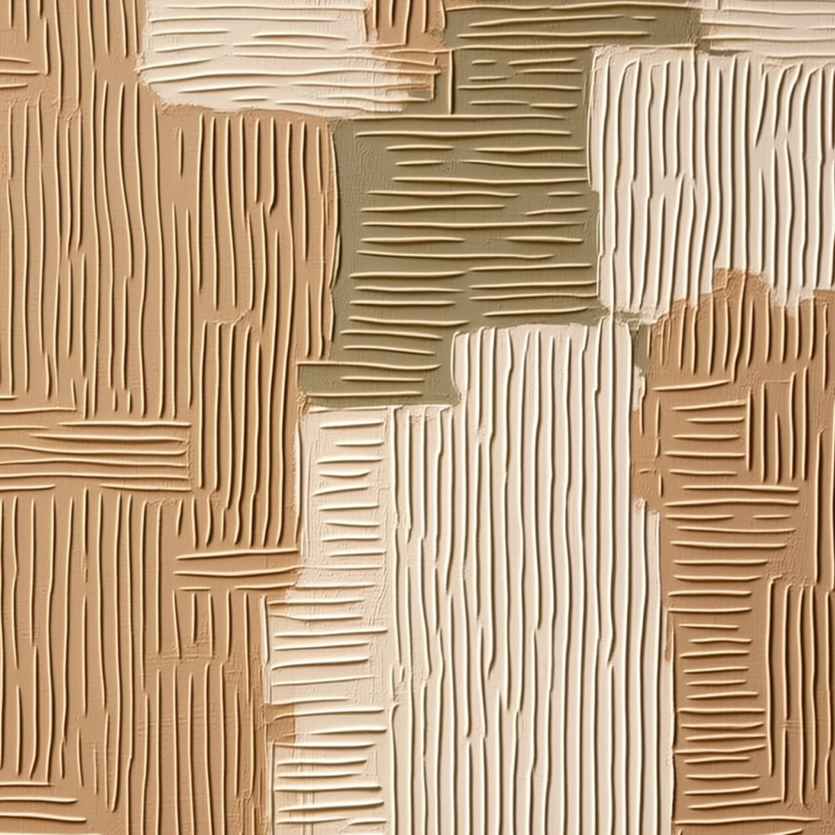 EARTHEN WEAVE: Textured Wabi Sabi Abstract Painting in Neutral Tones - Image 3