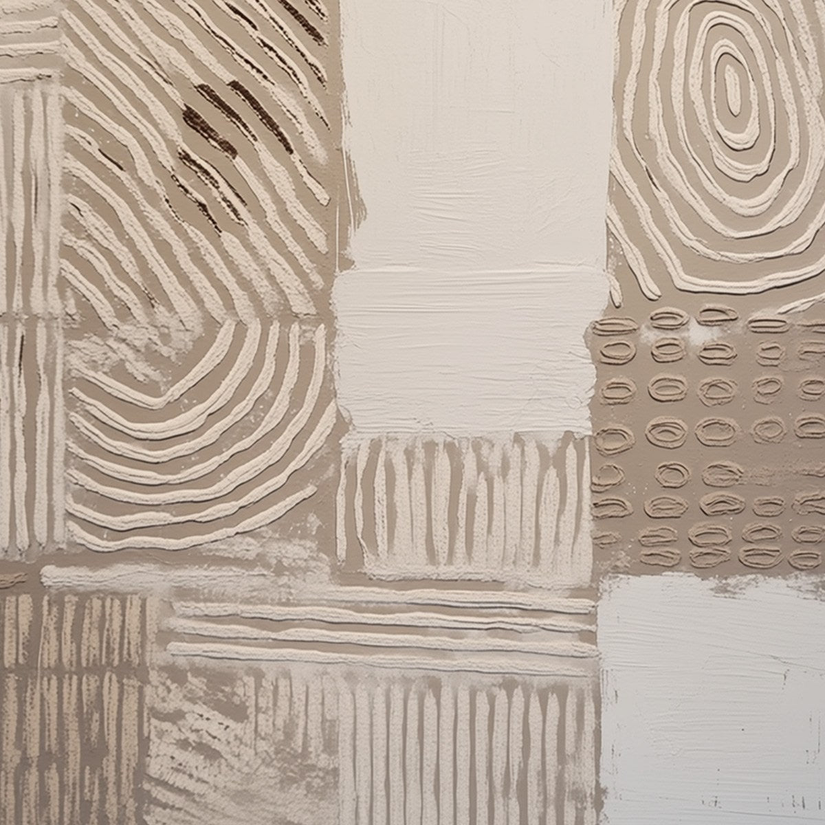 EARTHEN WEAVE: Textured Wabi Sabi Abstract Painting in Neutral Tones - Image 5