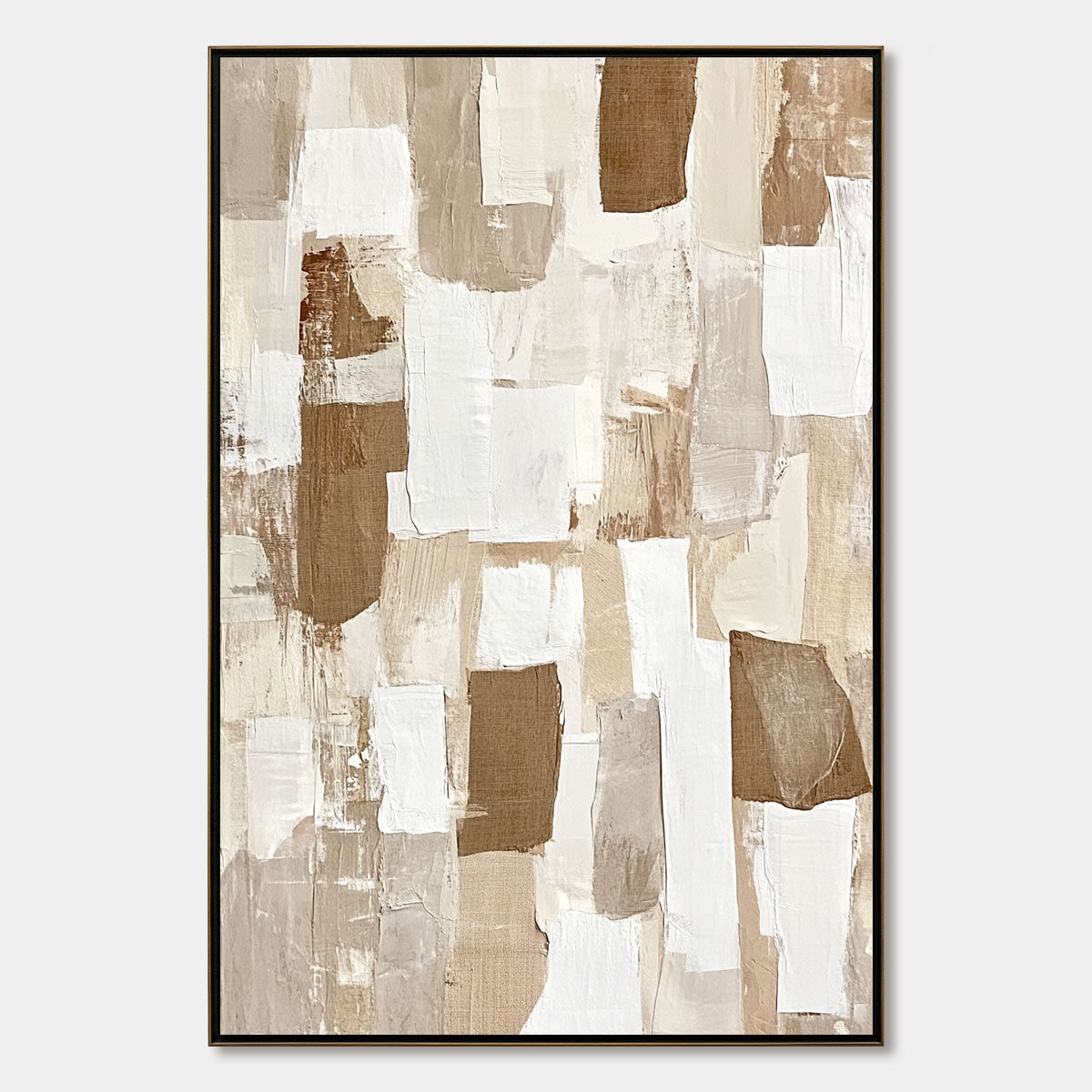 EARTHEN LAYERS: Textured Wabi Sabi Abstract Oil Painting