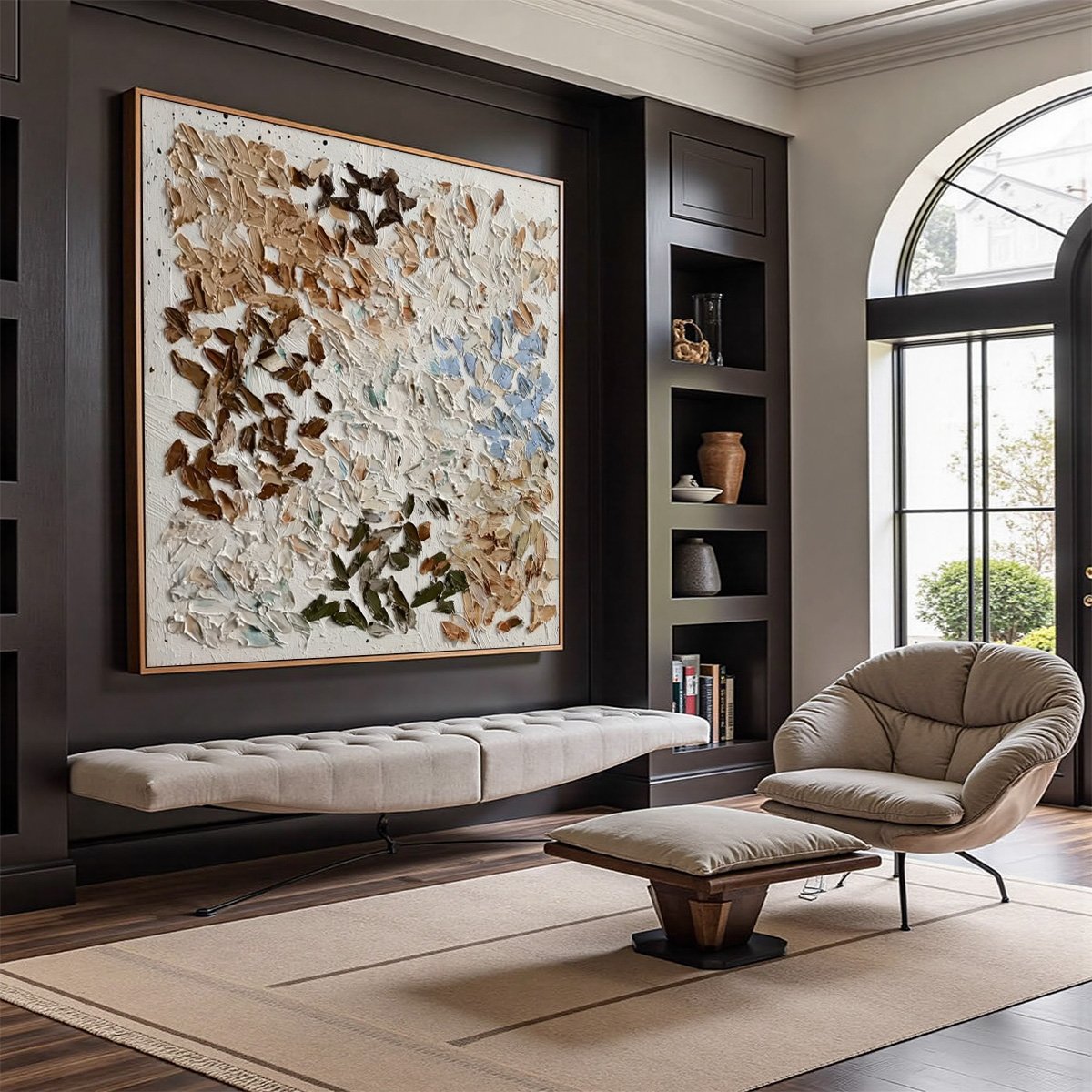EARTH'S MOSAIC: Textured Wabi Sabi Abstract Impasto Painting - Image 7