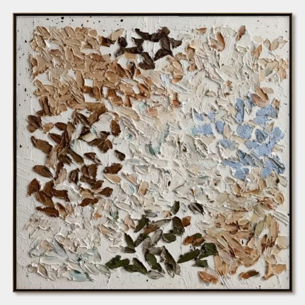 EARTH'S MOSAIC: Textured Wabi Sabi Abstract Impasto Painting