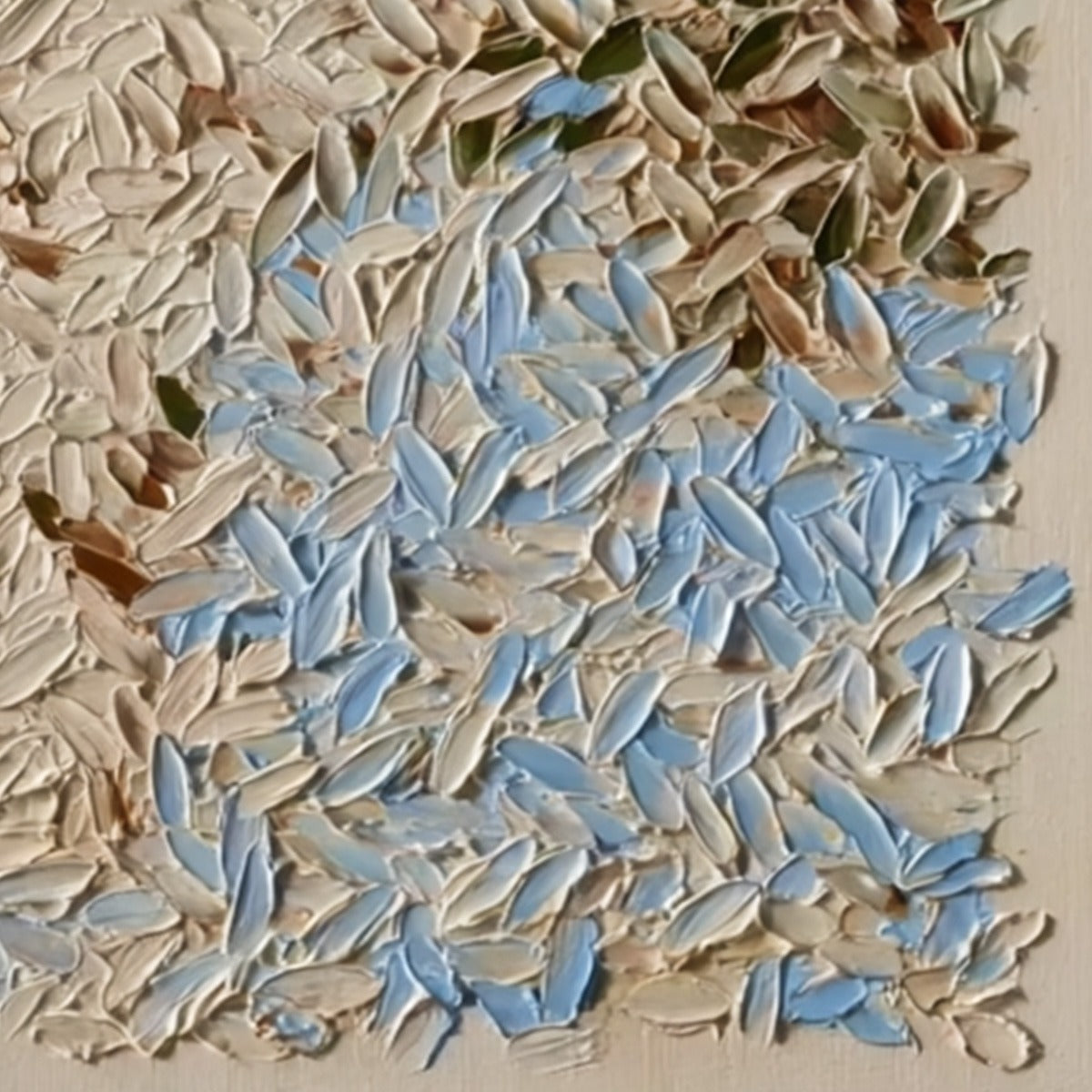 EARTH'S MOSAIC: Textured Wabi Sabi Abstract Landscape Oil Painting - Image 3