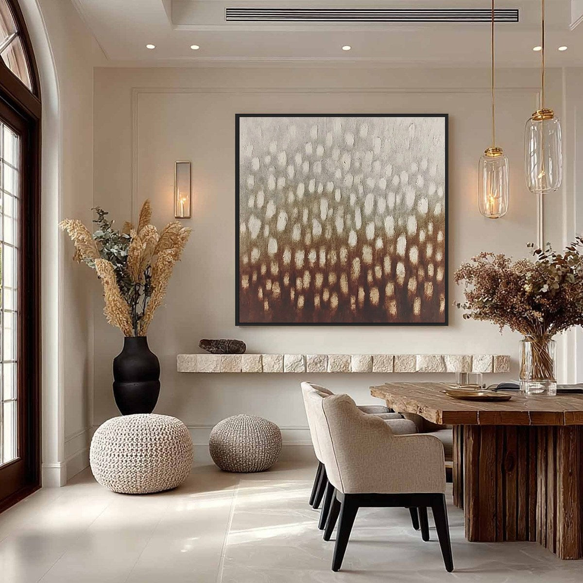 EARTH'S WHISPER: Textured Wabi Sabi Abstract Art in Earth Tones - Image 4