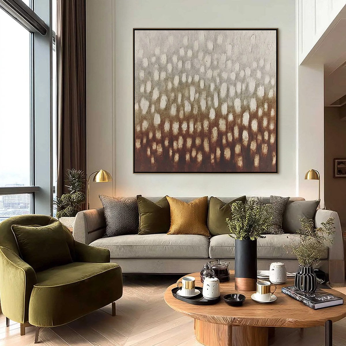 EARTH'S WHISPER: Textured Wabi Sabi Abstract Art in Earth Tones - Image 6