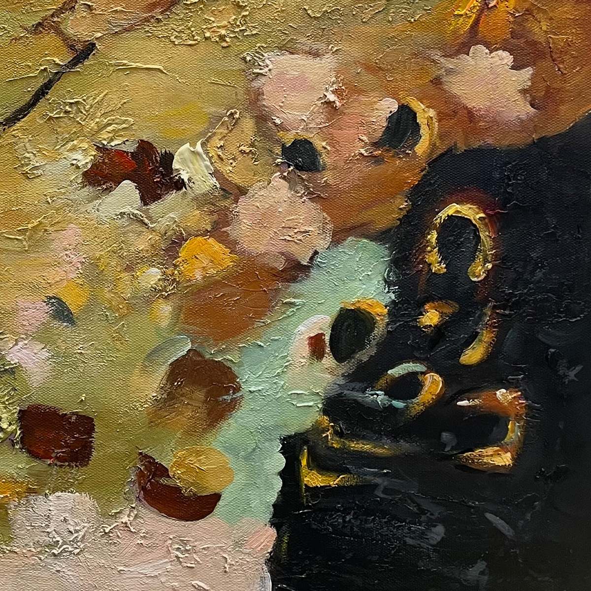 EARTH TONES: Abstract Organic Textured Oil Painting - Image 3