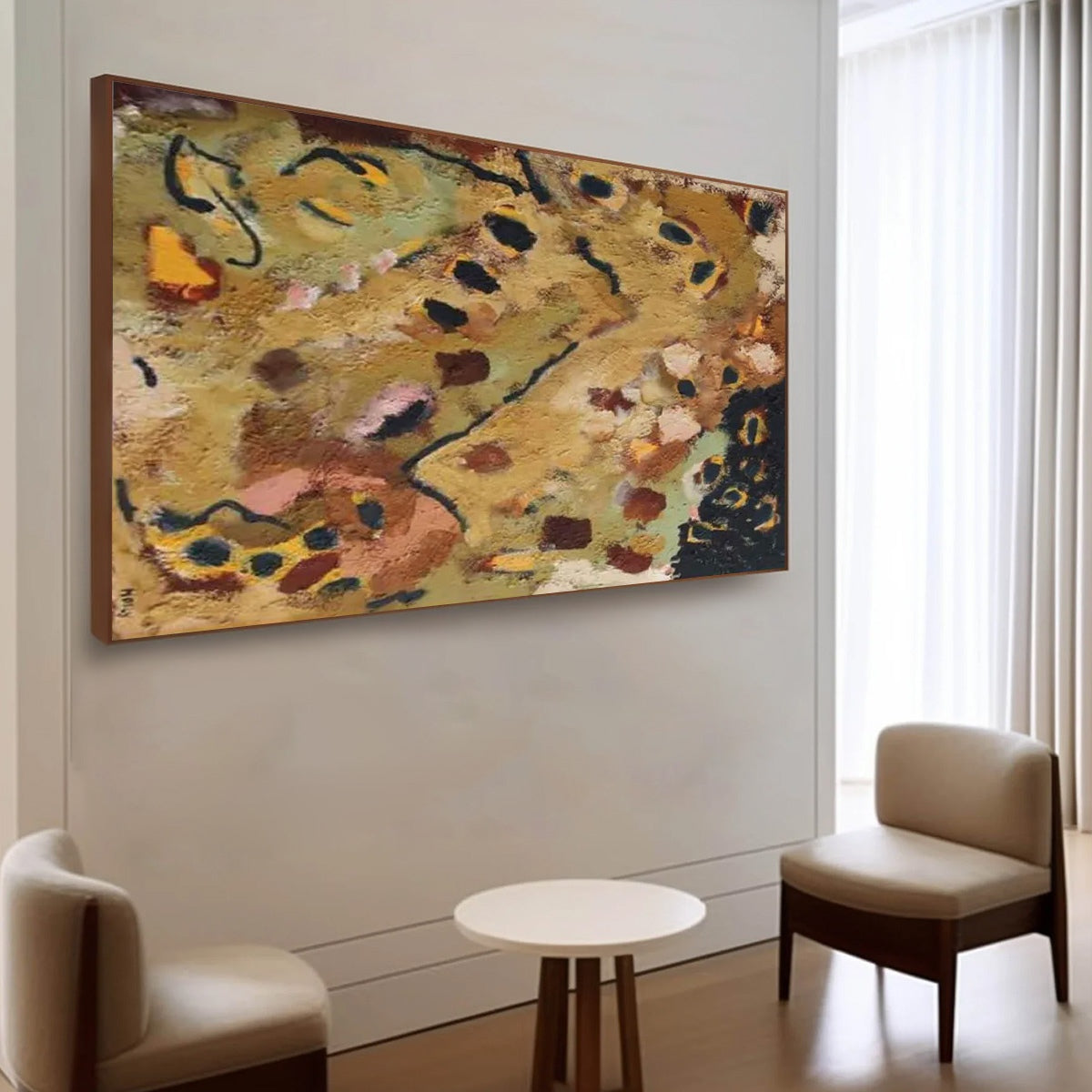 EARTH TONES: Abstract Organic Textured Oil Painting - Image 7