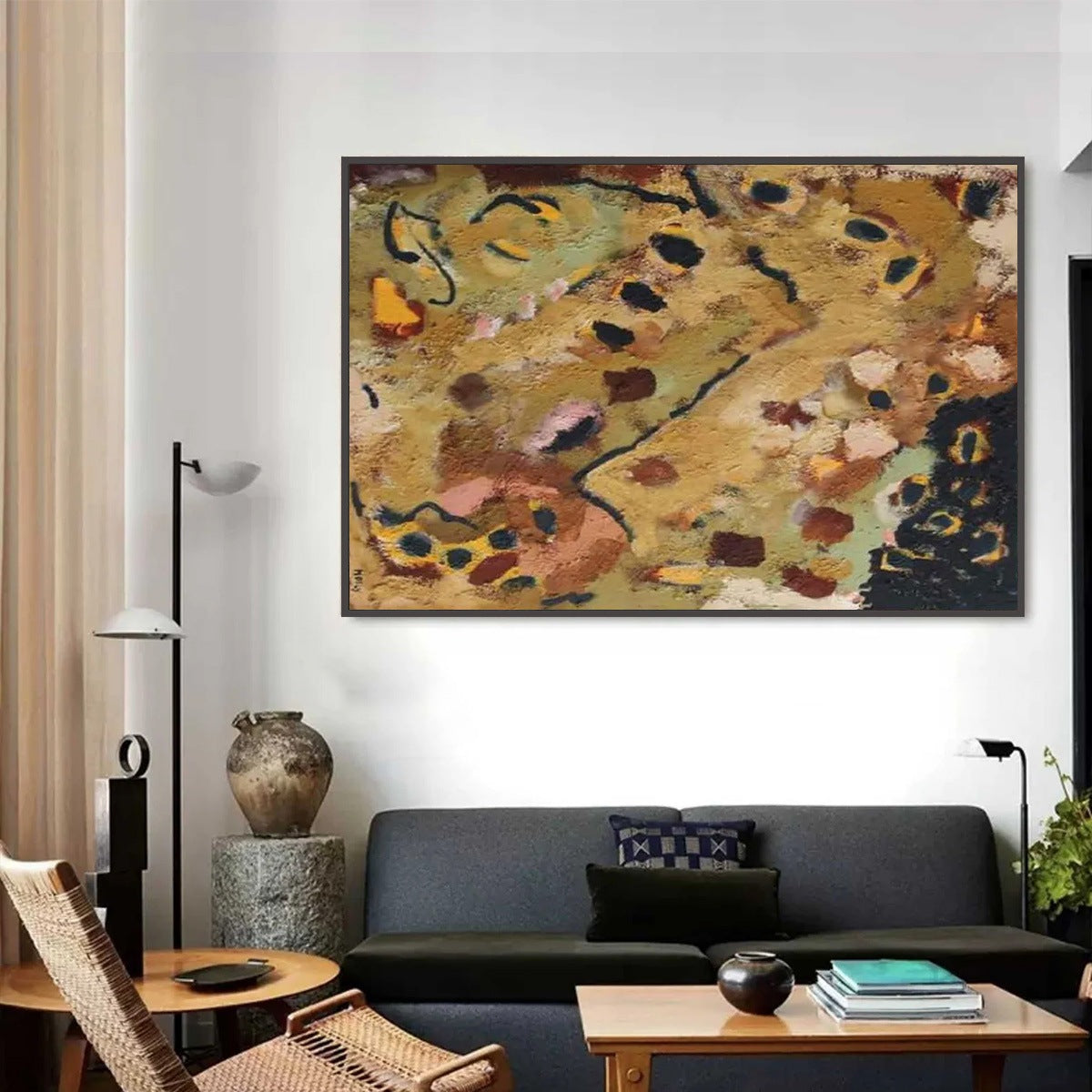 EARTH TONES: Abstract Organic Textured Oil Painting - Image 5