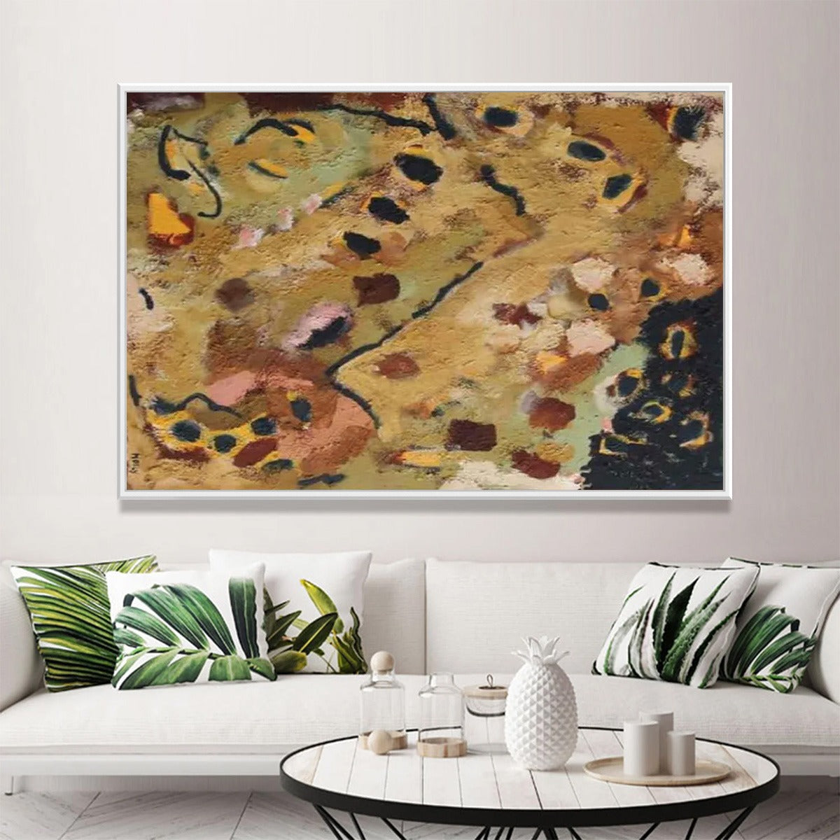 EARTH TONES: Abstract Organic Textured Oil Painting - Image 2