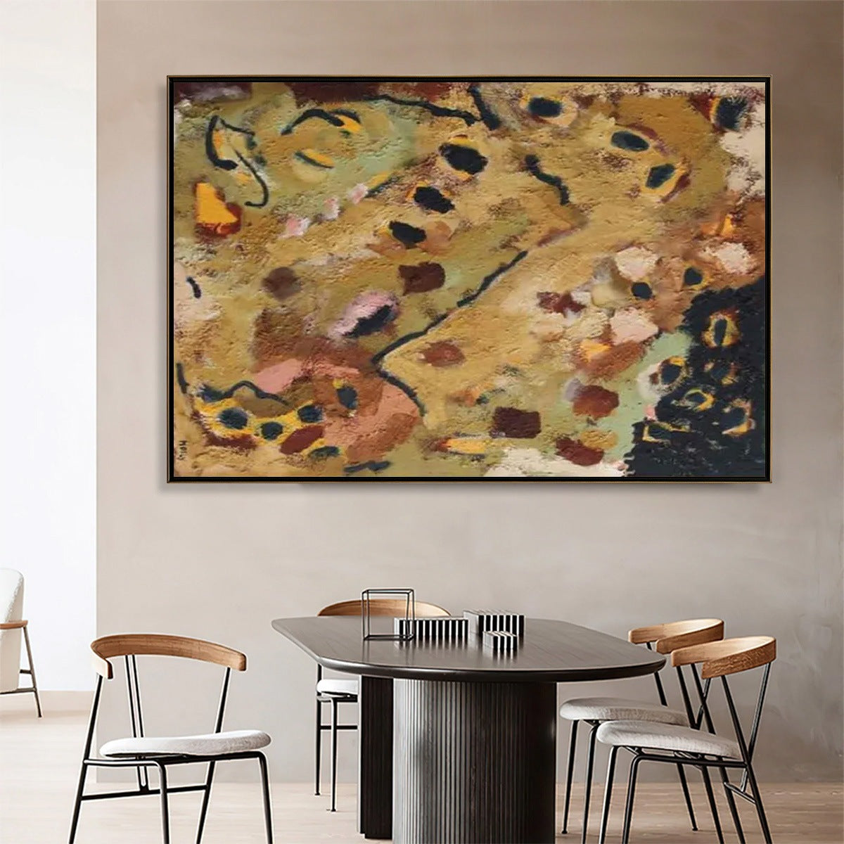 EARTH TONES: Abstract Organic Textured Oil Painting - Image 8