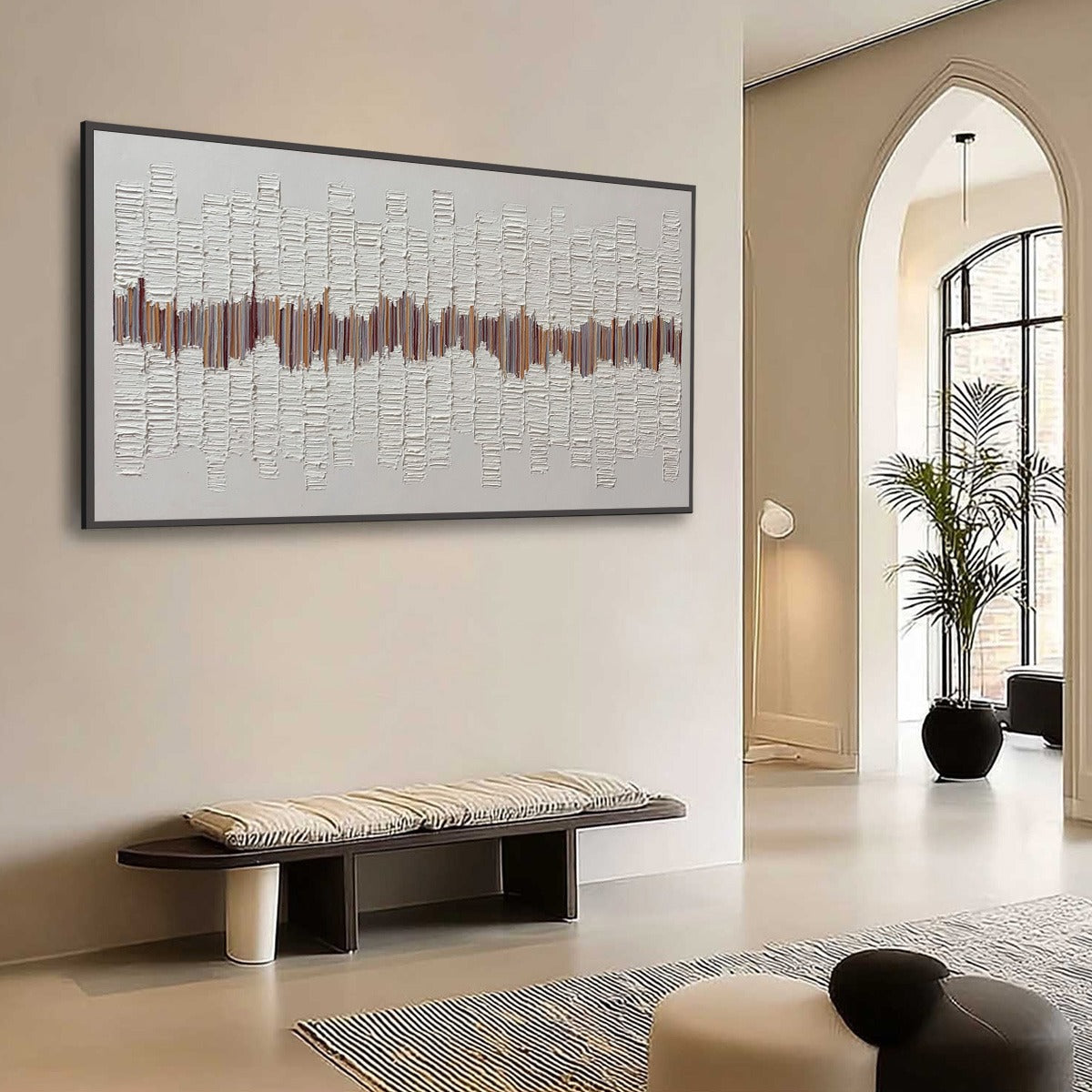 ECHOES IN SILENCE: Large Textured Minimalist Abstract Wall Art - Image 7