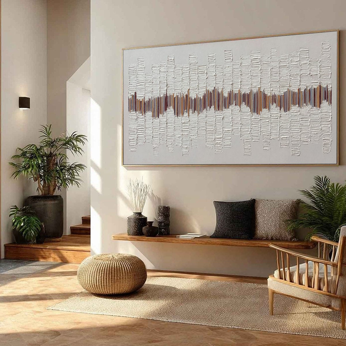 ECHOES IN SILENCE: Large Textured Minimalist Abstract Wall Art - Image 8