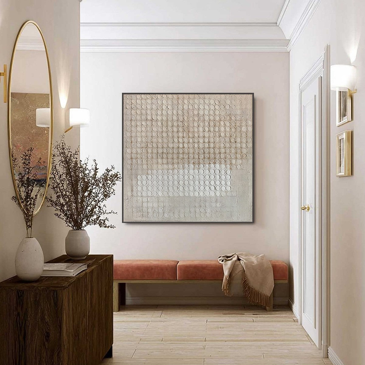 ECHOES IN SILENCE: Large Wabi Sabi Textured Minimalist Abstract Painting - Image 6