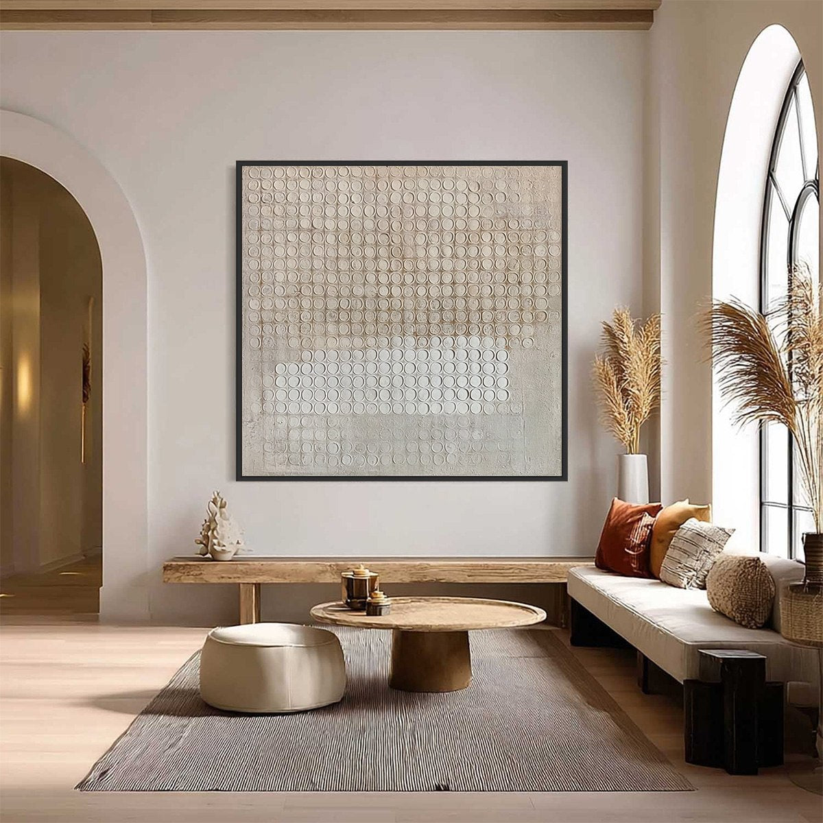 ECHOES IN SILENCE: Large Wabi Sabi Textured Minimalist Abstract Painting - Image 2