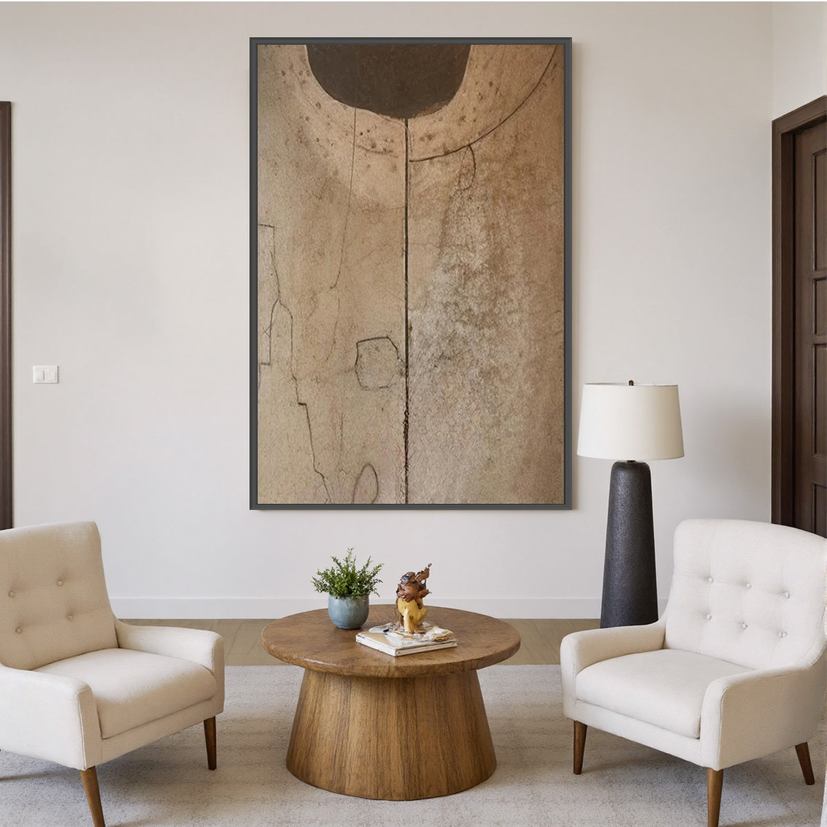 ECHOES OF EARTH: Textured Wabi Sabi Abstract Art for Modern Spaces - Image 6