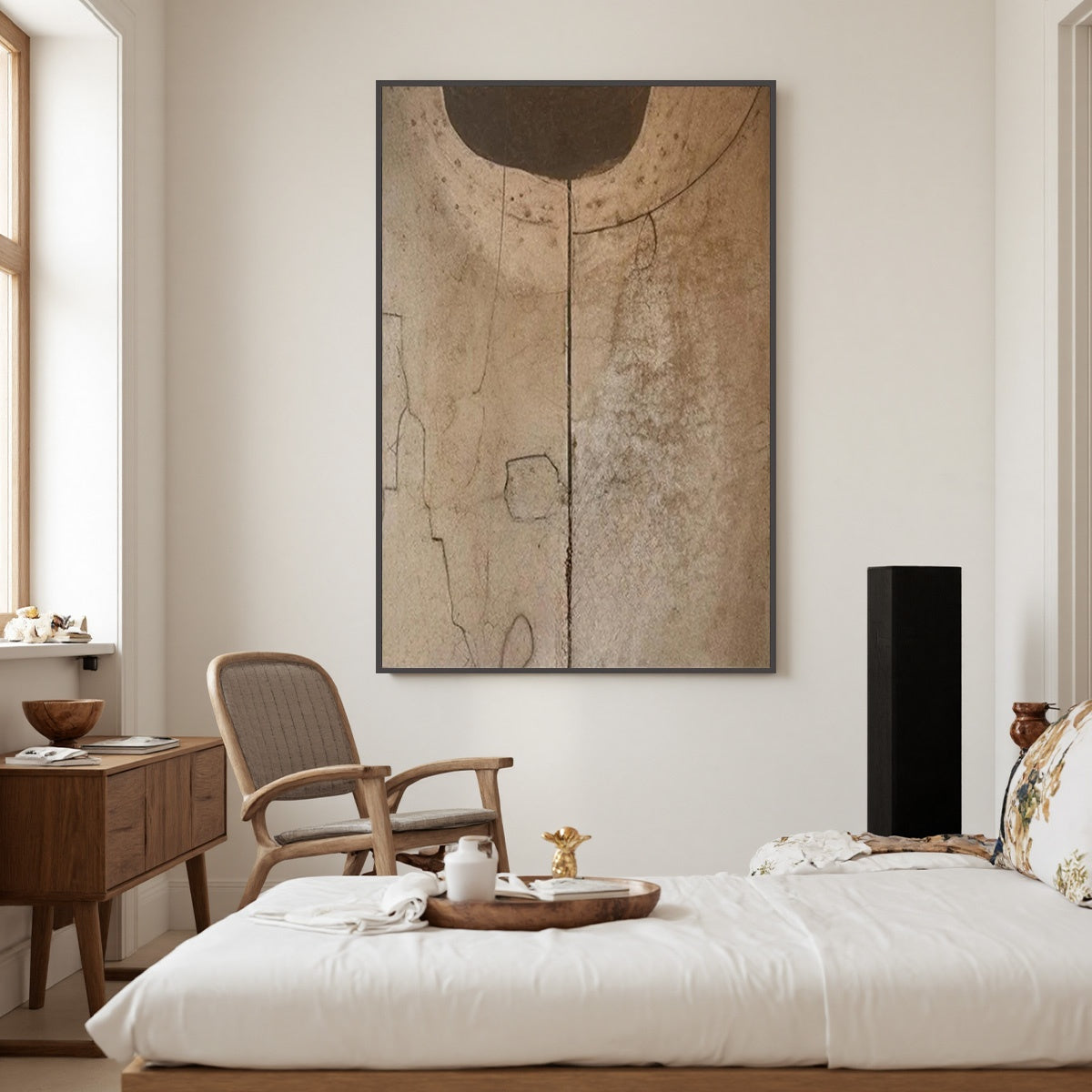 ECHOES OF EARTH: Textured Wabi Sabi Abstract Art for Modern Spaces - Image 2