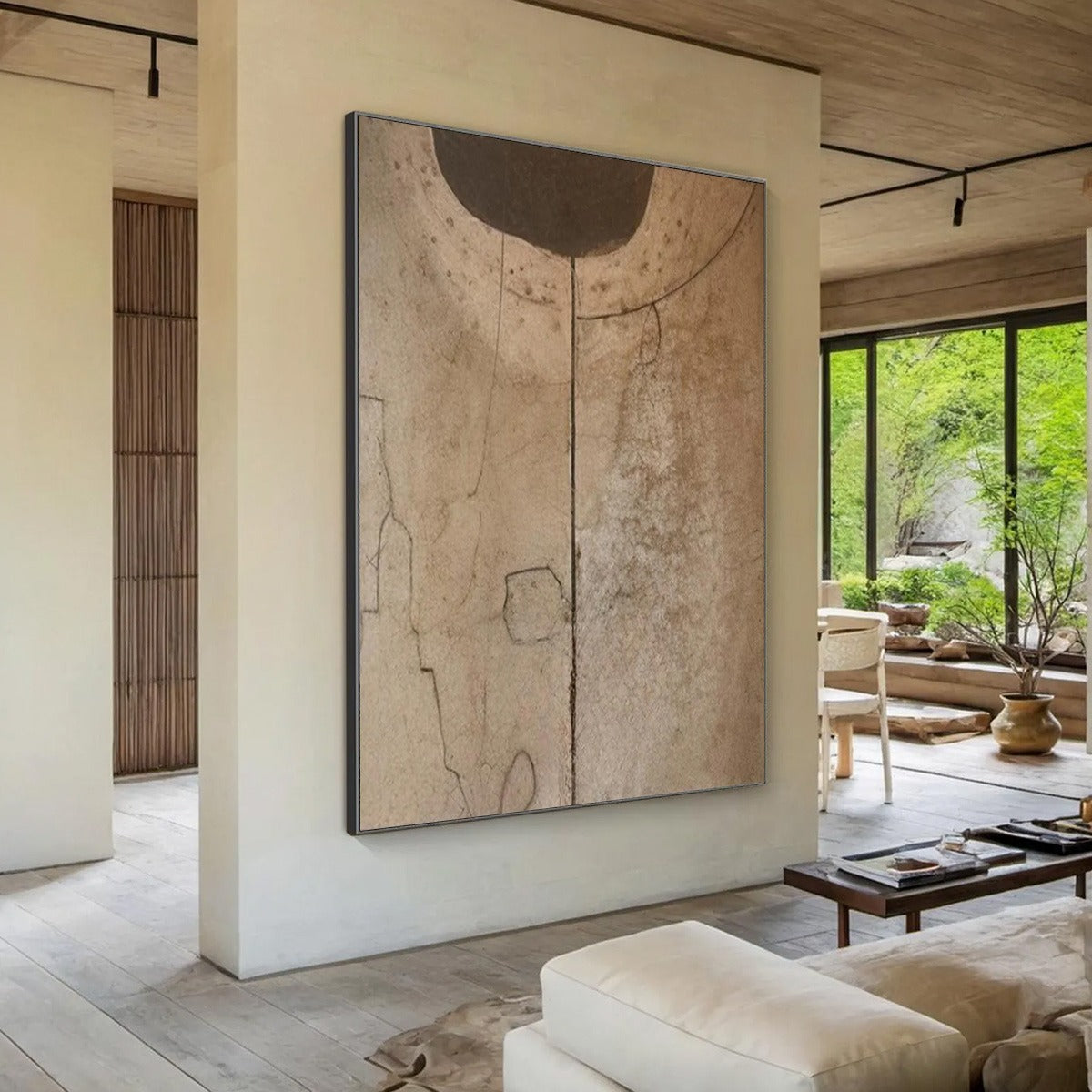 ECHOES OF EARTH: Textured Wabi Sabi Abstract Art for Modern Spaces - Image 7