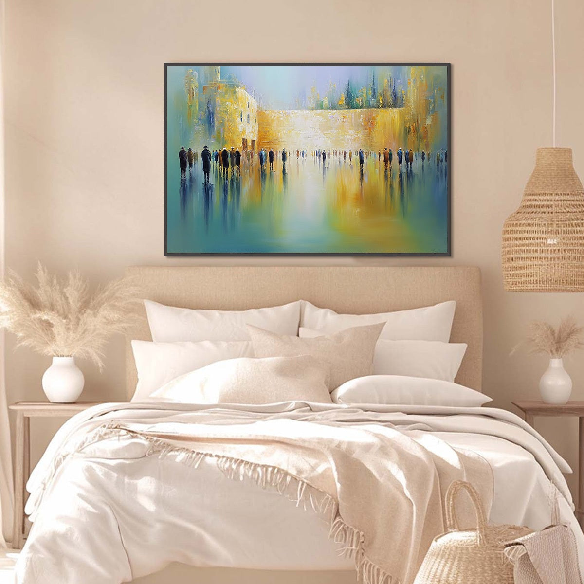ECHOES OF ETERNITY: Large Figurative Cityscape Oil Painting of a Historic Wall - Image 7