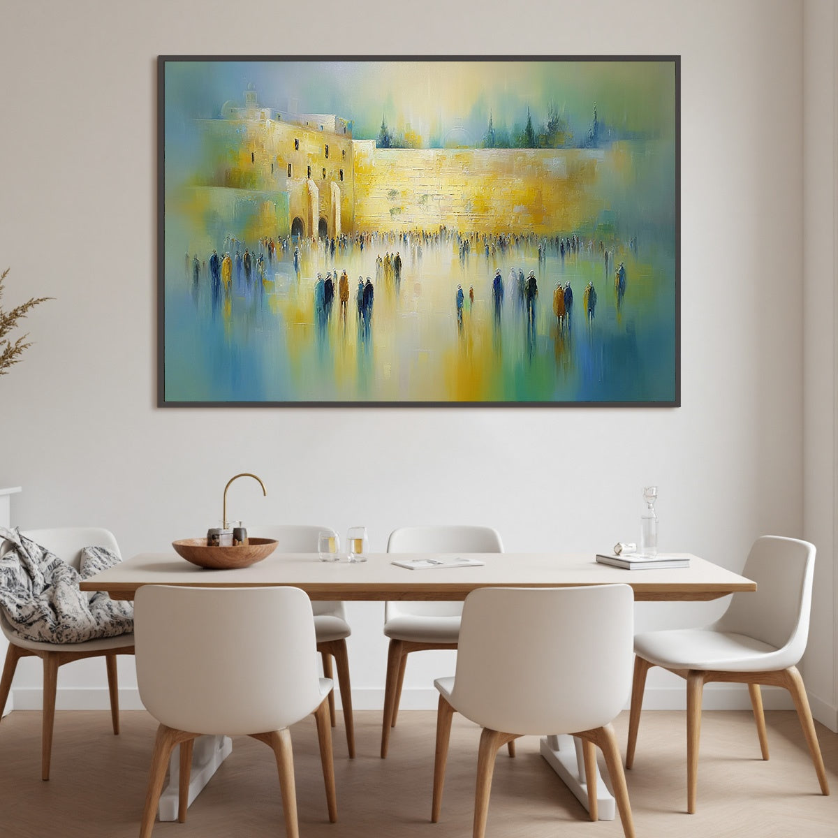 ECHOES OF ETERNITY: Large Figurative Cityscape Oil Painting of a Historic Wall - Image 8