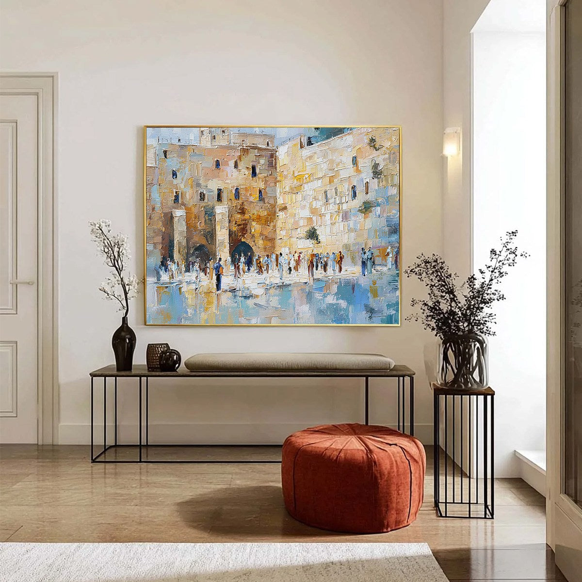 ECHOES OF ETERNITY: Textured Impasto Painting of a Historic Cityscape - Image 2