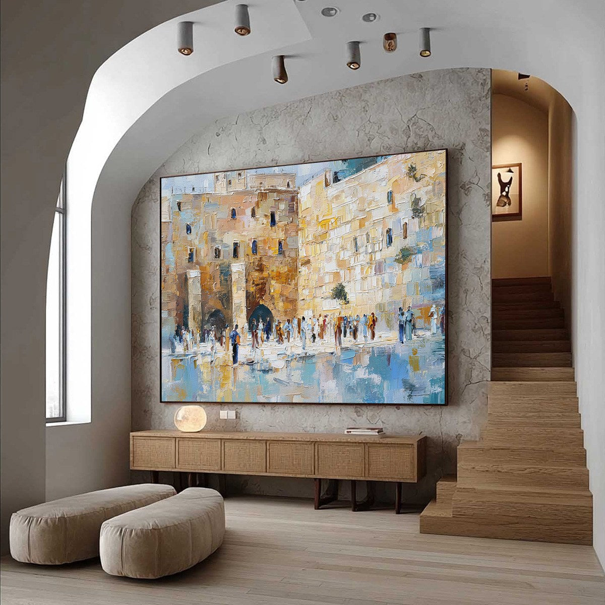 ECHOES OF ETERNITY: Textured Impasto Painting of a Historic Cityscape - Image 7