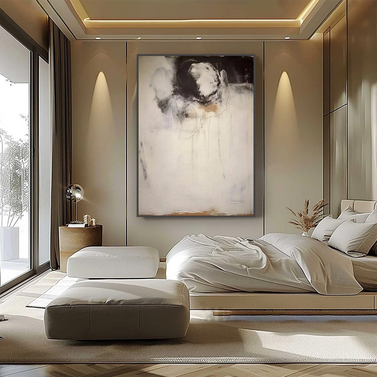 ECHOES OF SILENCE: Large Vertical Wabi Sabi Abstract Painting - Image 6