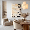 ECHOES OF SILENCE: Vertical Wabi Sabi Abstract Painting in Neutral Tones