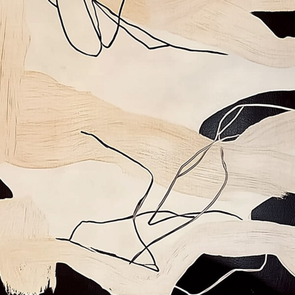 ECHOES OF SILENCE: Vertical Wabi Sabi Abstract Painting in Neutral Tones