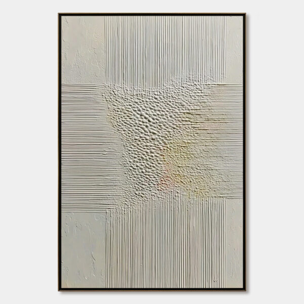 ECHOES OF STILLNESS: Vertical Wabi Sabi Textured Abstract Wall Art