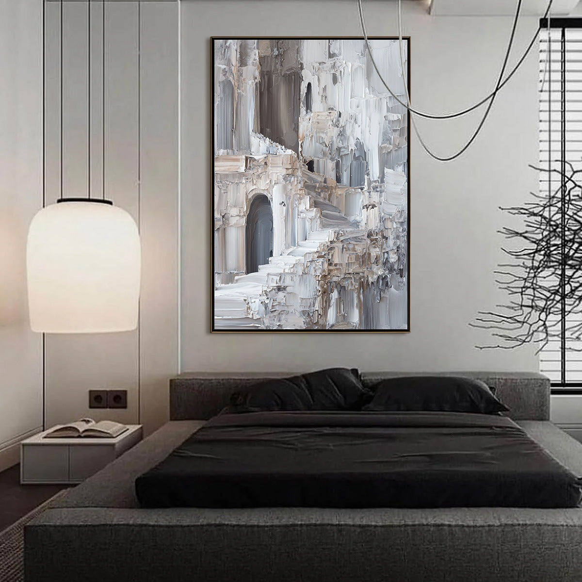 ECHOES OF STONE: Textured Impasto Architectural Painting - Image 6