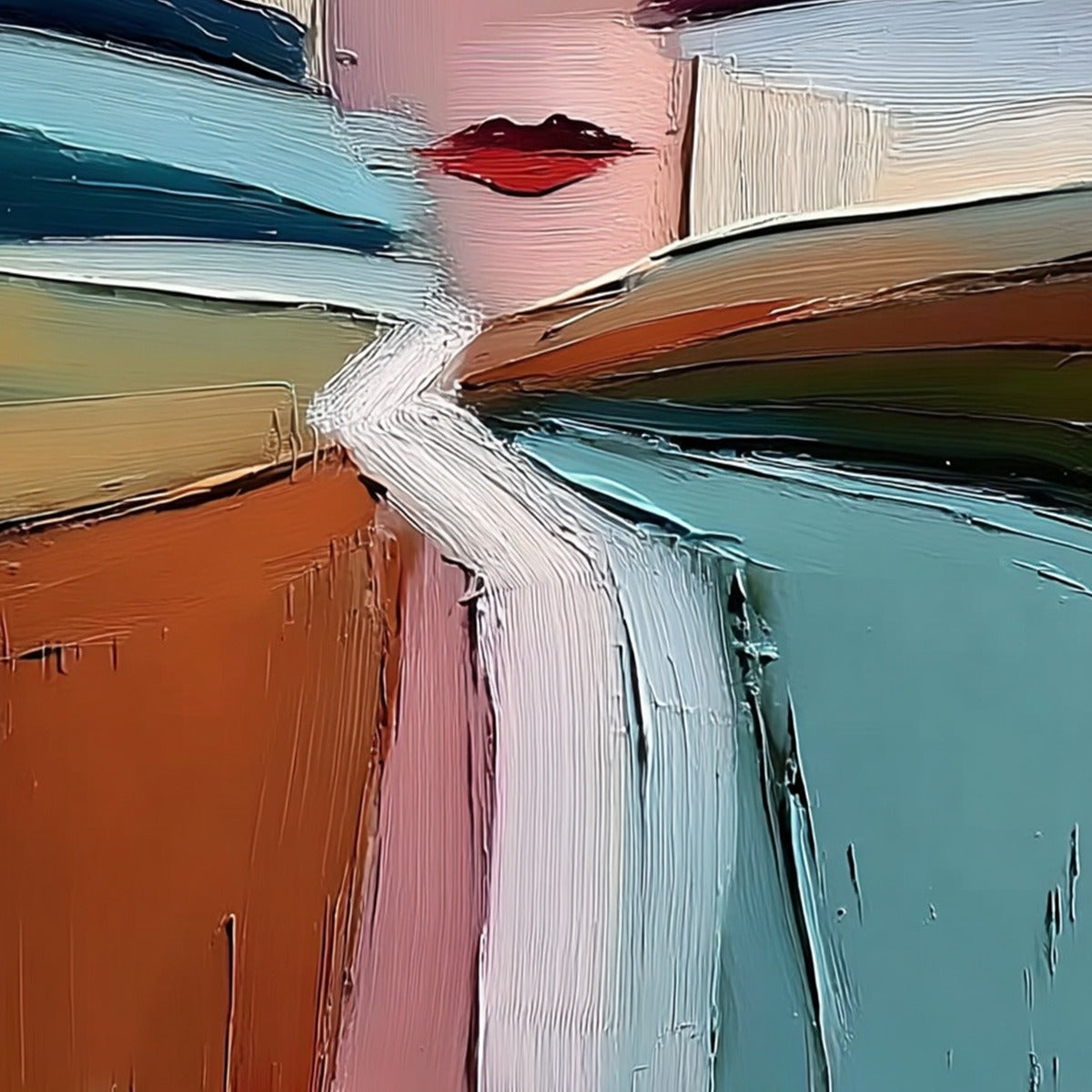 ECLAT: Modern Abstract Portrait Oil Painting with Textured Brushstrokes - Image 5