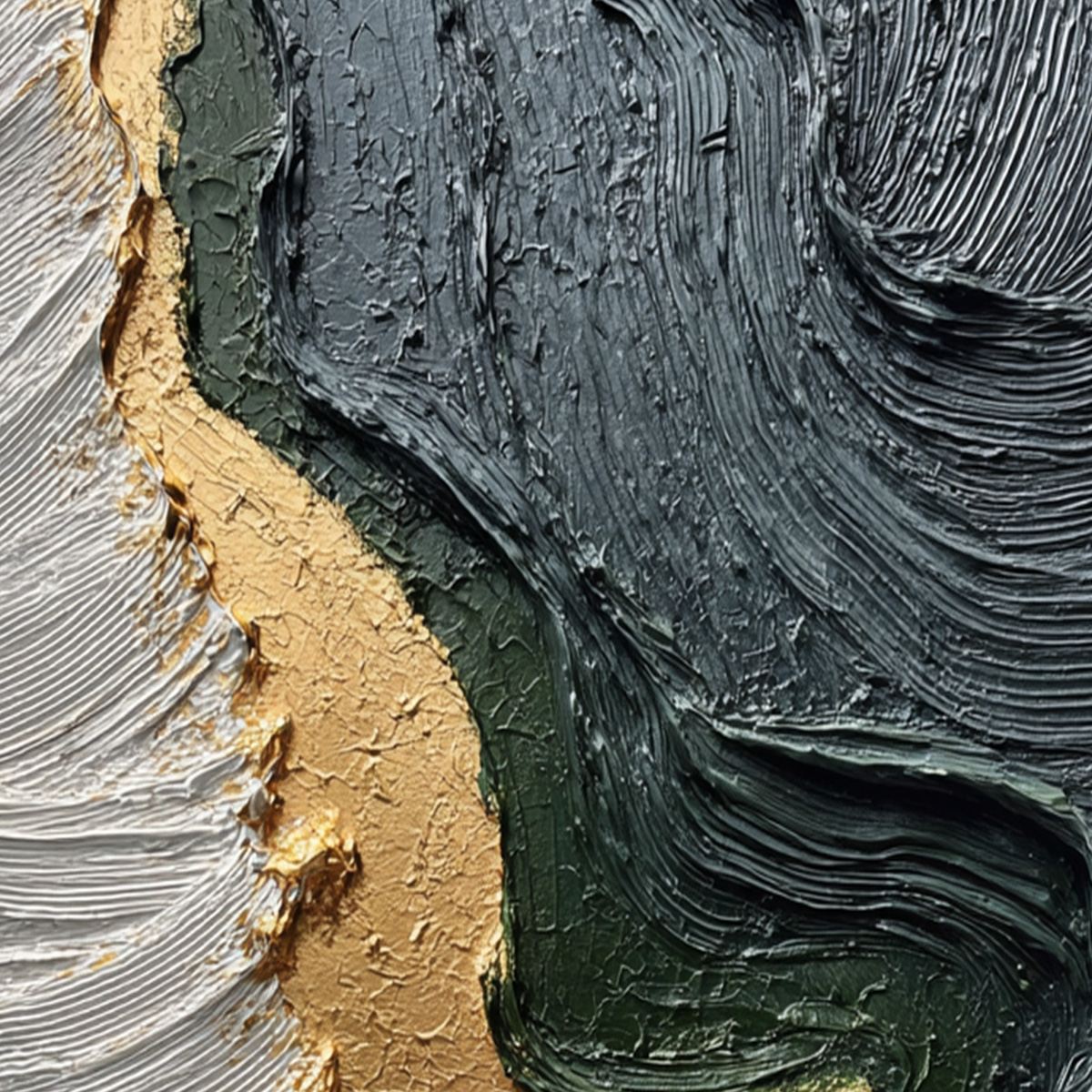 EMERALD SHORE: Textured Abstract Wabi Sabi Wall Art - Image 5