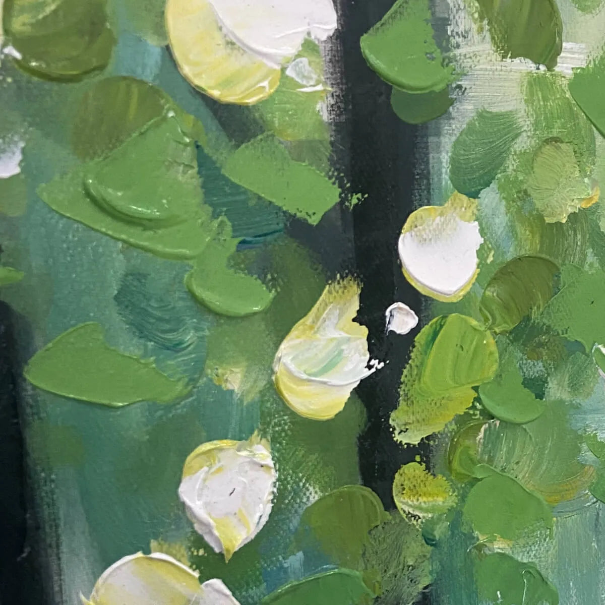 EMERALD GROVE: Forest Trees Nature Oil Painting - Image 3