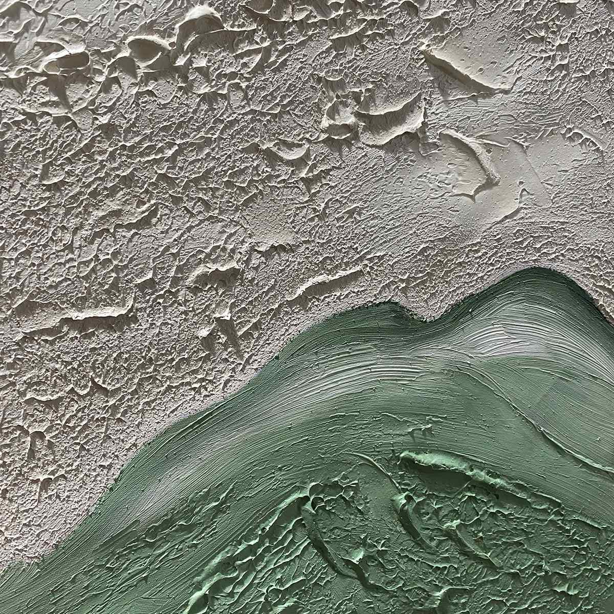 EMERALD DUSK: Textured Abstract Landscape Oil Painting - Image 6