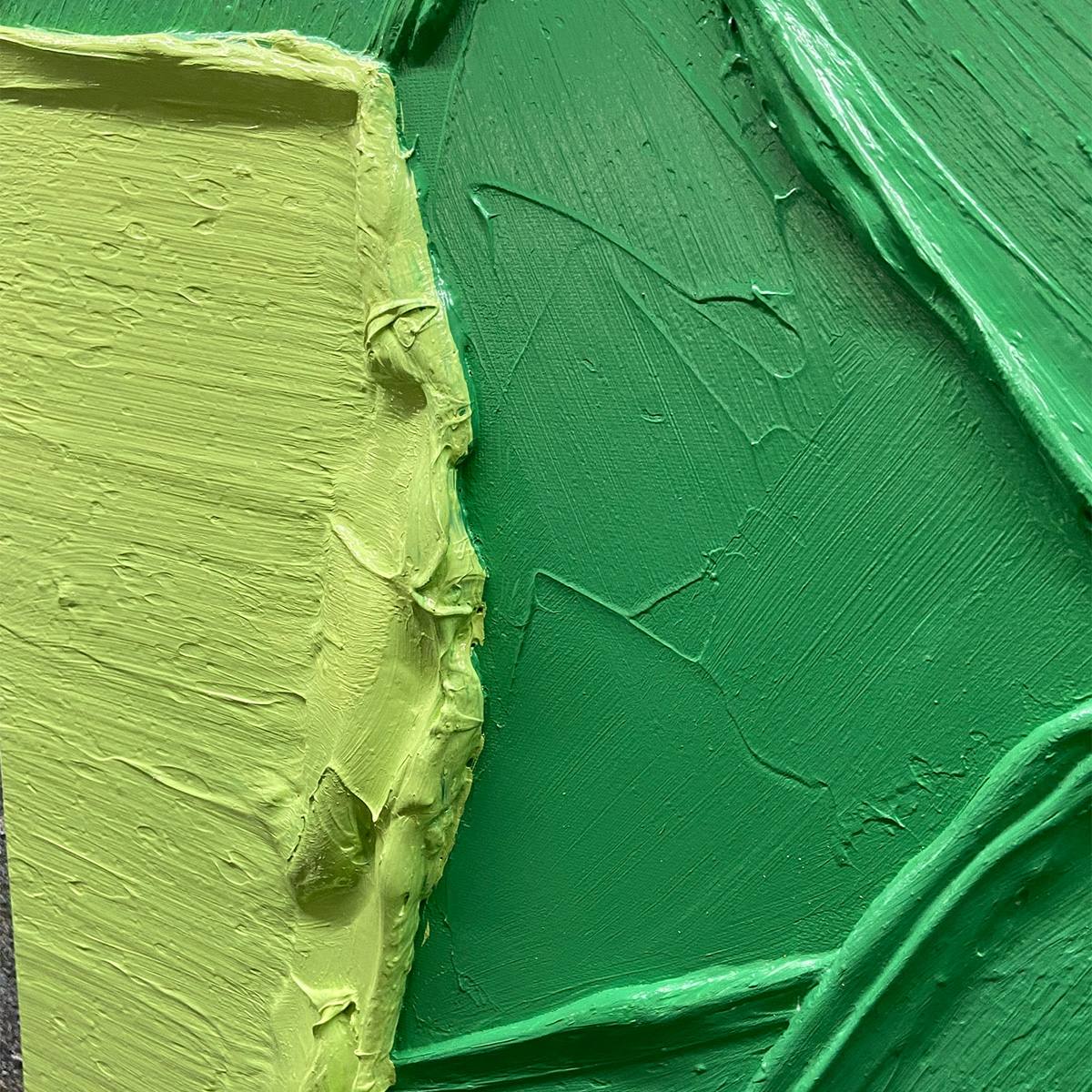 EMERALD FAIRWAY: Textured Impasto Golf Scene Painting - Image 3