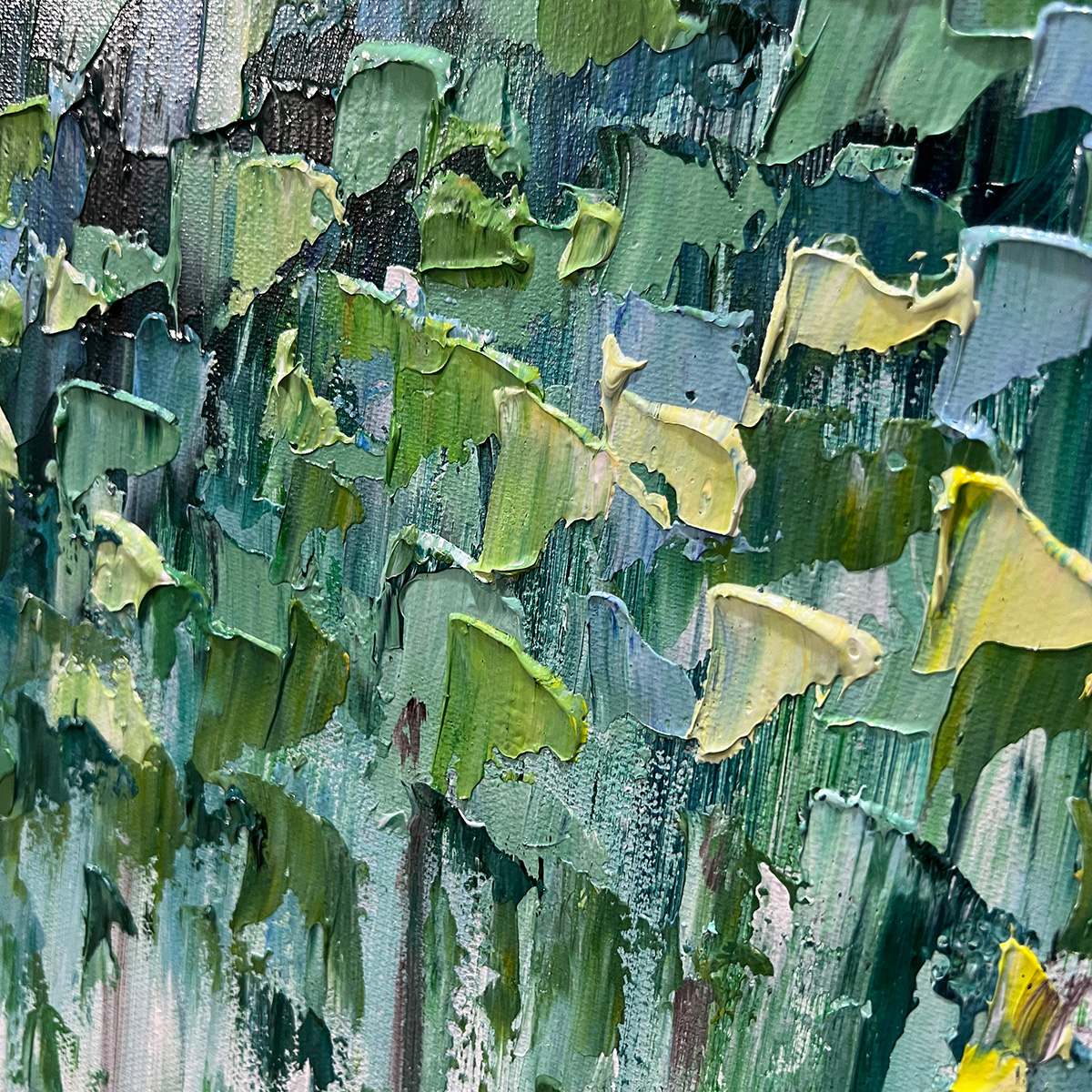EMERALD FOREST: Abstract Forest Painting in Green and Blue - Image 6
