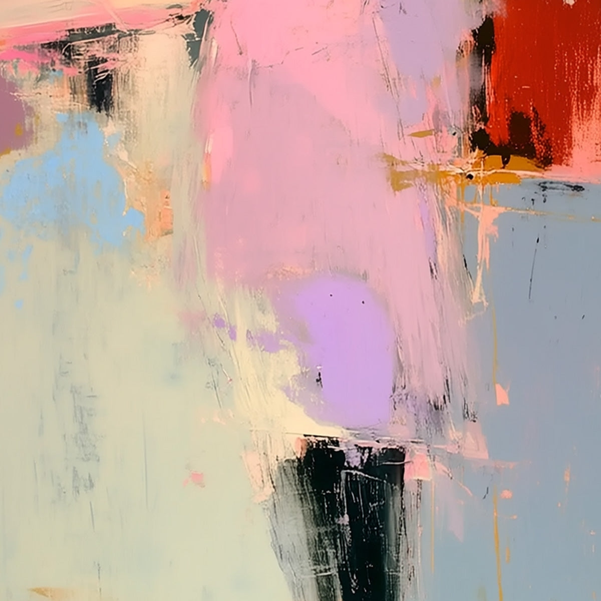 ENIGMA IN PINK: Modern Abstract Figurative Portrait Painting - Image 5