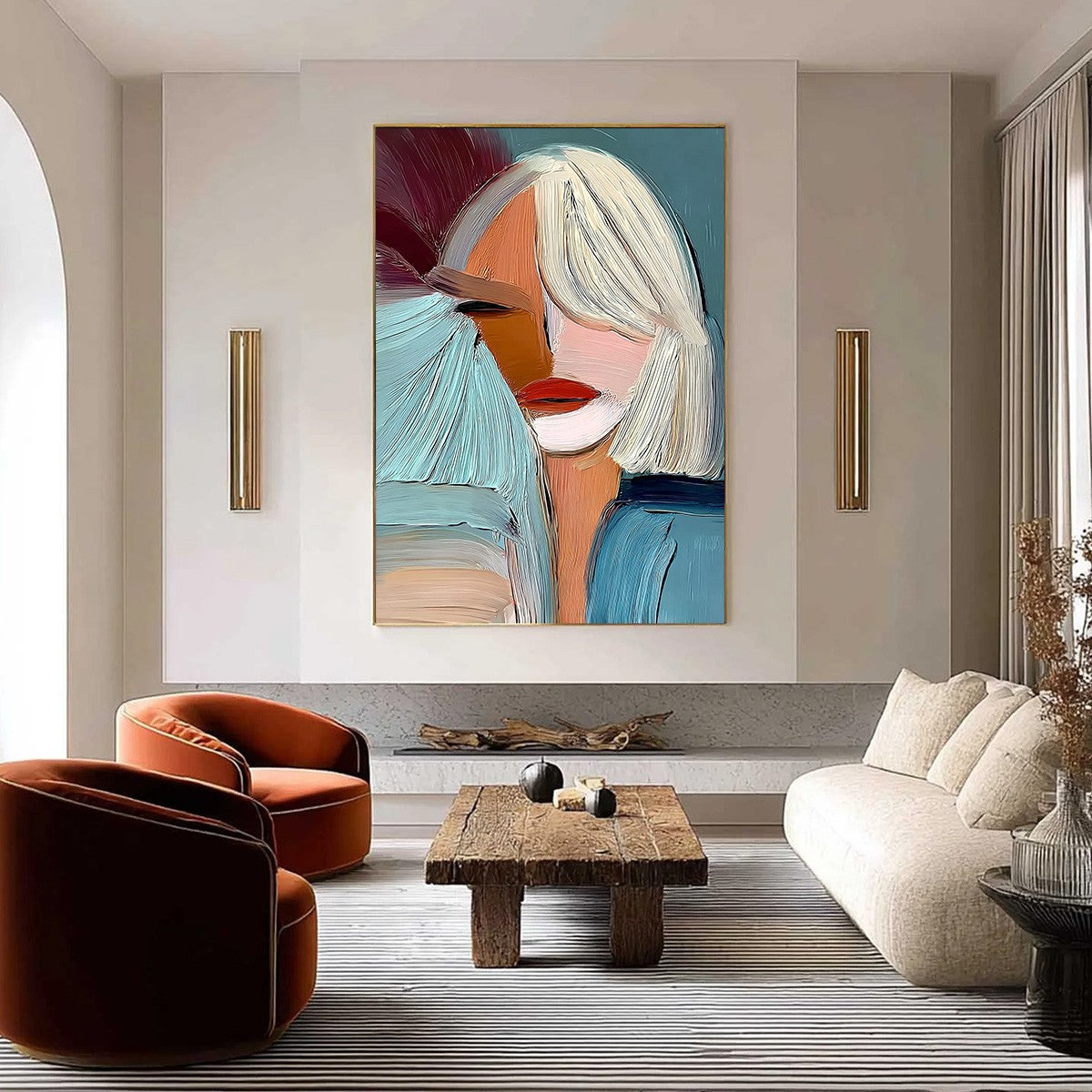 ENIGMA: Modern Abstract Portrait Painting of a Woman - Image 6