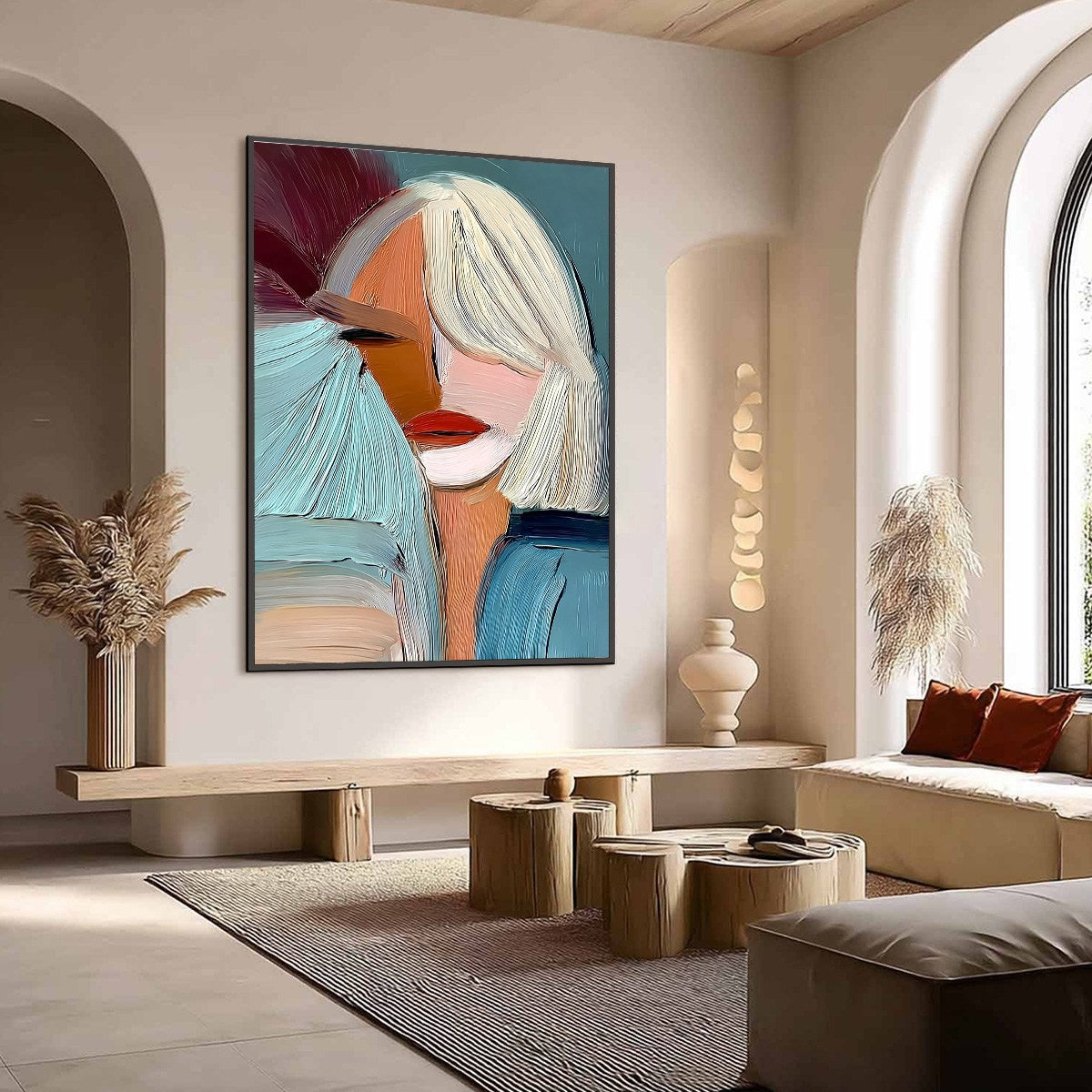 ENIGMA: Modern Abstract Portrait Painting of a Woman - Image 4
