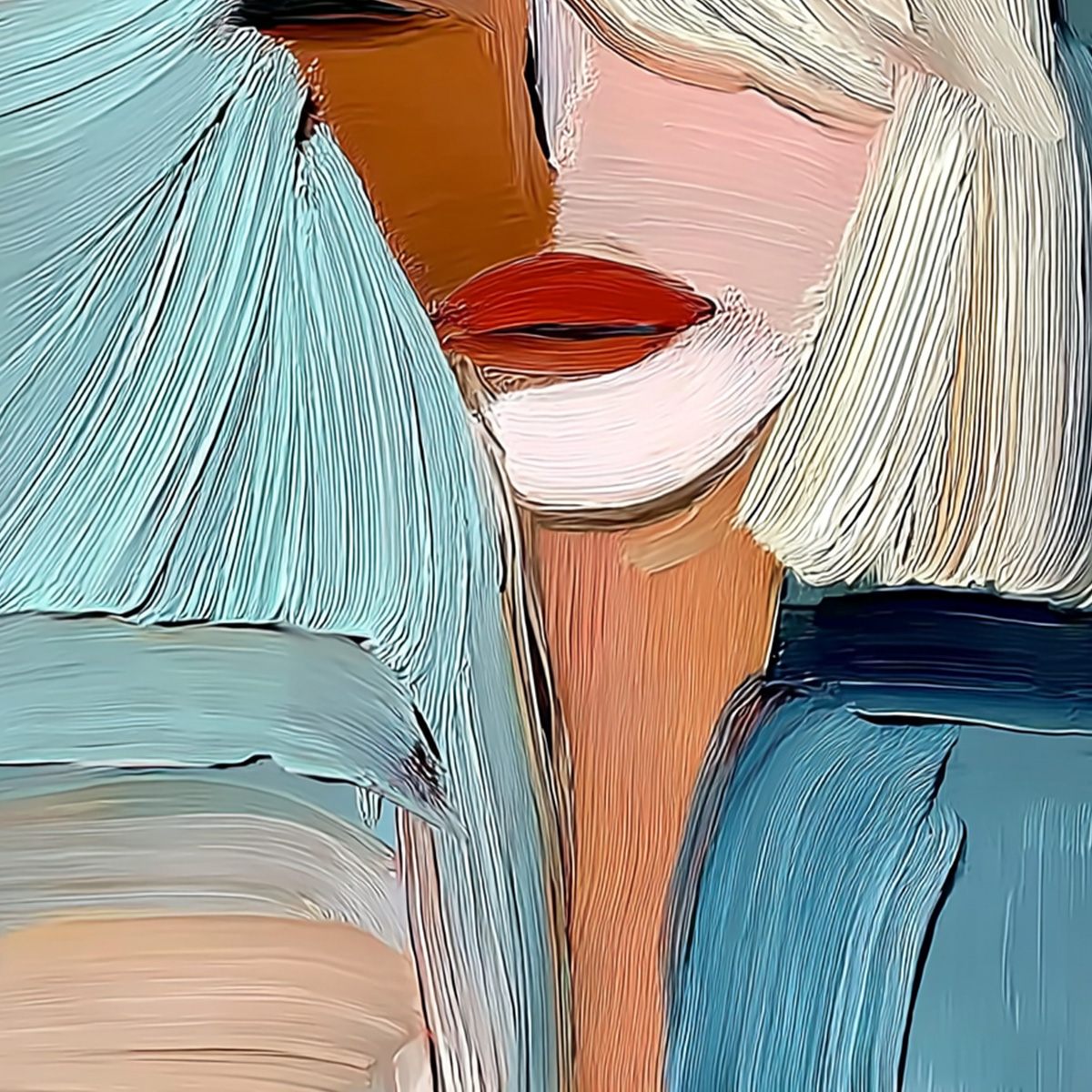 ENIGMA: Modern Abstract Portrait Painting of a Woman - Image 5