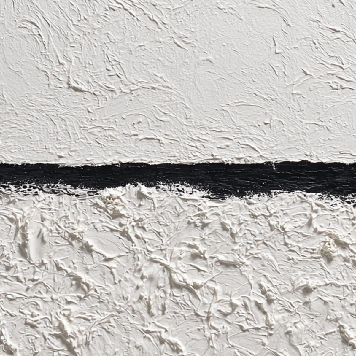 EQUILIBRIUM: Textured Black and White Minimalist Painting - Image 3