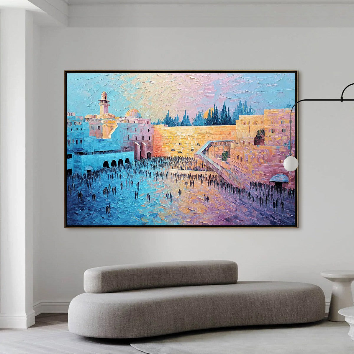 ETERNAL PRAYER: Textured Impasto Painting of Jerusalem's Western Wall - Image 6