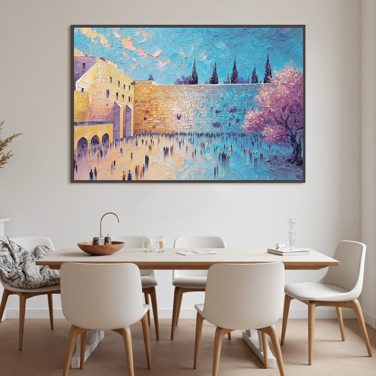ETERNAL PRAYER: Textured Impasto Painting of Jerusalem's Western Wall - Image 6