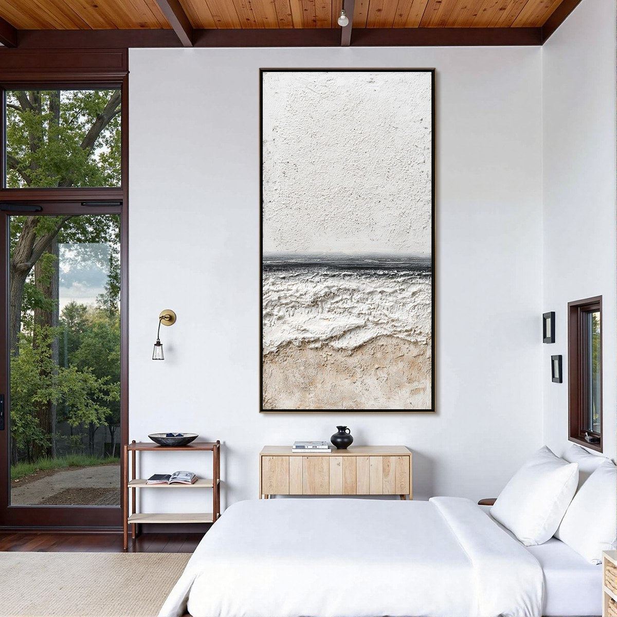 ETERNAL SHORE: Wabi Sabi Textured Minimalist Seascape Painting - Image 7