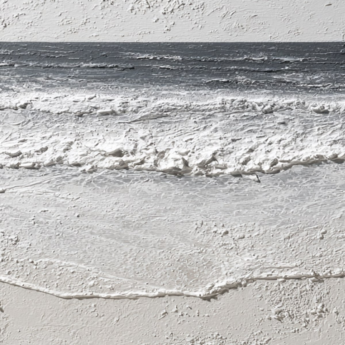 ETERNAL SHORE: Wabi Sabi Textured Minimalist Seascape Painting - Image 3