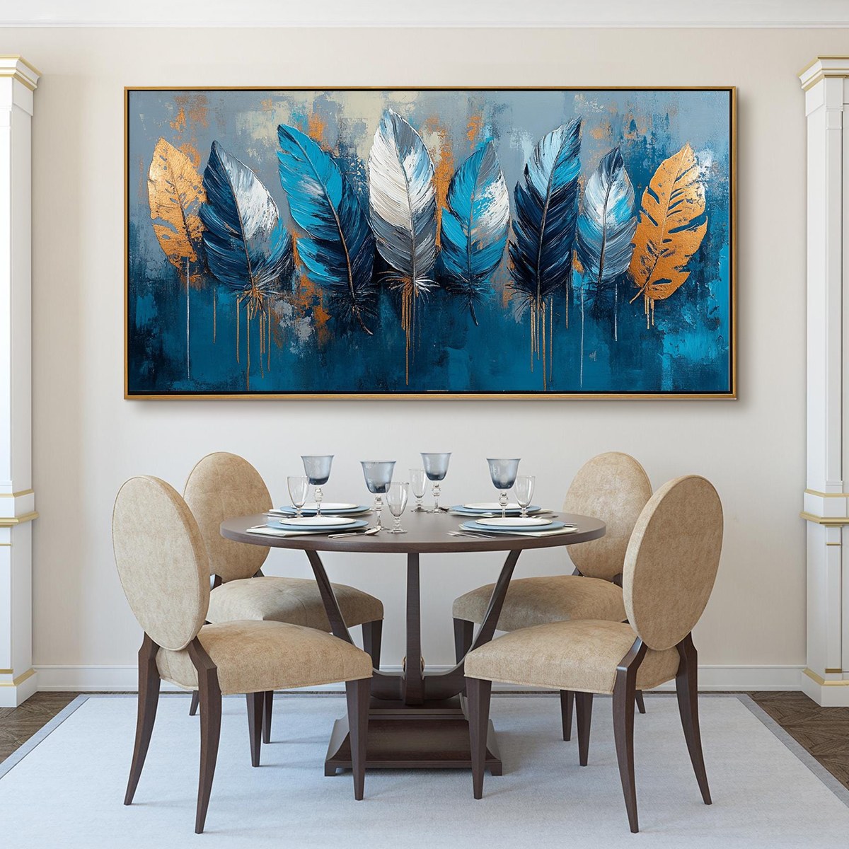 ETHEREAL FEATHERS: Textured Still Life Oil Painting - Image 2