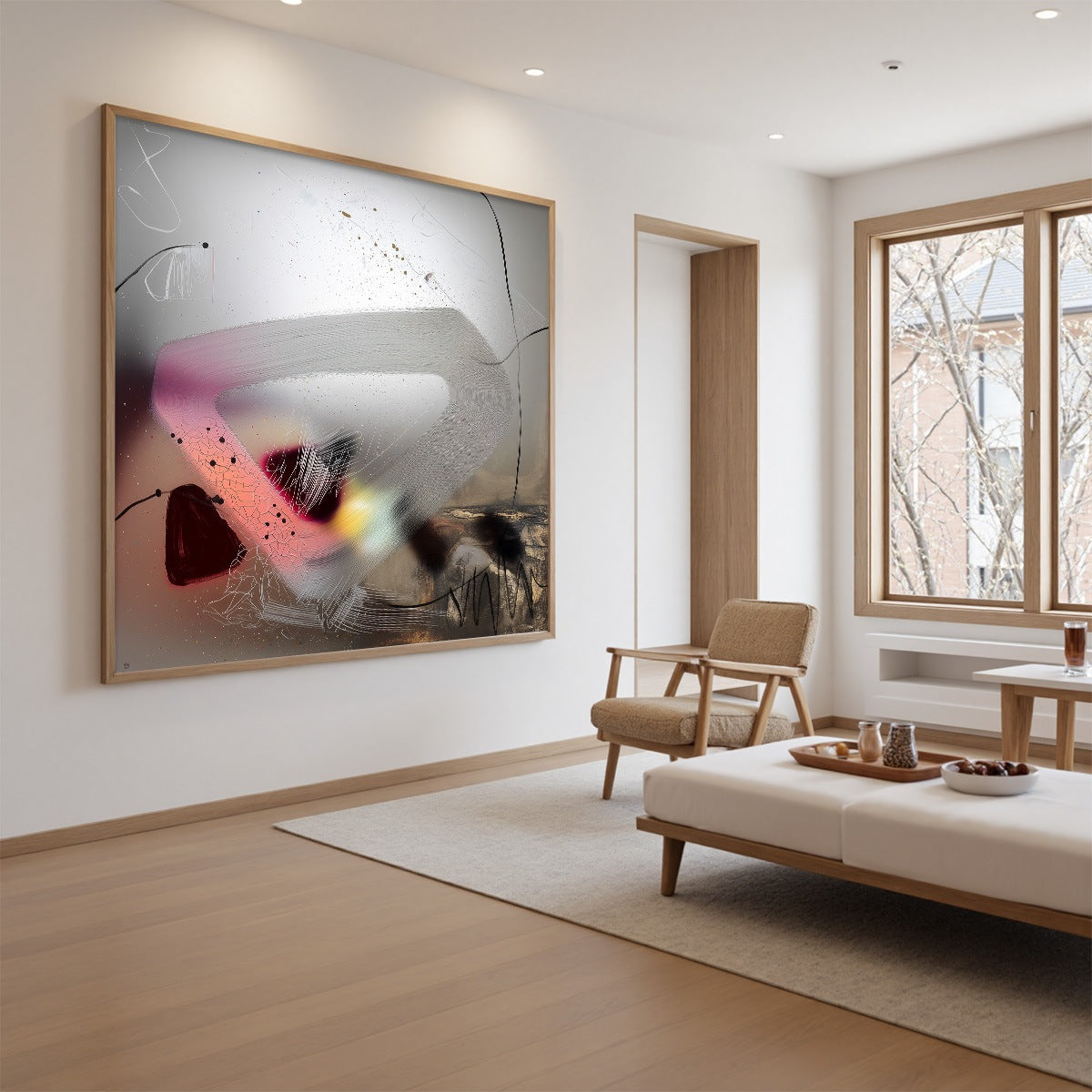 ETHEREAL WHISPERS: Abstract Mixed Media Oil Painting - Image 3